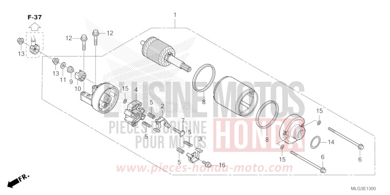 DEMARREUR de Africa Twin DCT GRAND PRIX RED (R380B) 2022